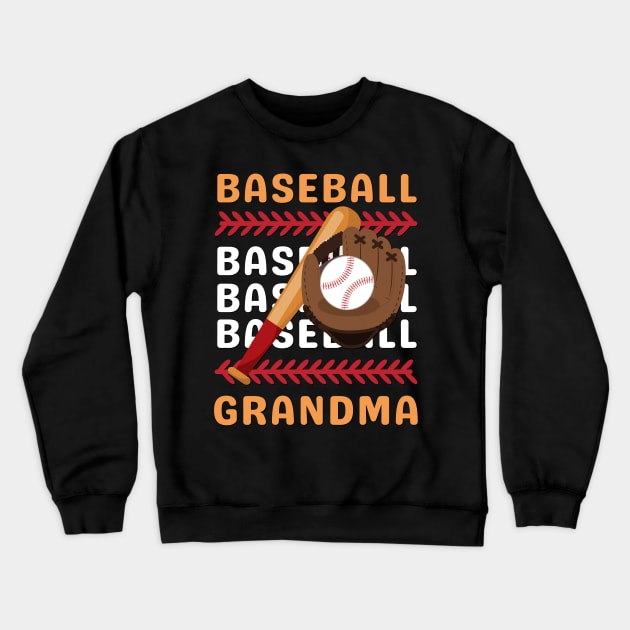 My Favorite Baseball Player Calls Me Grandma Gift for Baseball Grandma Crewneck Sweatshirt by BoogieCreates